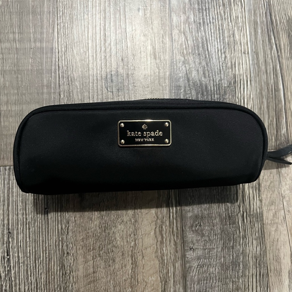 Kate Spade Black Pouch with Gold Accents
